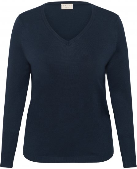 Kaffe Curve Lizzy Long Sleeve Pullover Midnight Marine - Πλεκτά πουλόβερ - 