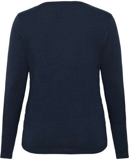 Kaffe Curve Lizzy Long Sleeve Pullover Midnight Marine - Πλεκτά πουλόβερ - 