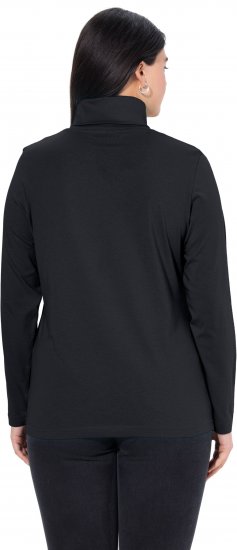 Ulla Popken Basic Long Sleeve Slim Fit Turtleneck Black - φούτερ/Φούτερ με κουκούλα - 