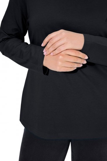 Ulla Popken Basic Long Sleeve Slim Fit Turtleneck Black - φούτερ/Φούτερ με κουκούλα - Ζεστά Φούτερ, Hoodies & Πλεκτά