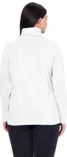 Ulla Popken Basic Long Sleeve Slim Fit Turtleneck Off-White - φούτερ/Φούτερ με κουκούλα - 