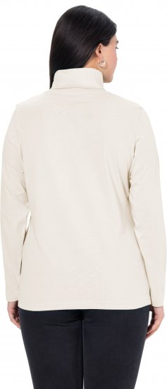 Ulla Popken Basic Long Sleeve Slim Fit Turtleneck Natural - φούτερ/Φούτερ με κουκούλα - 
