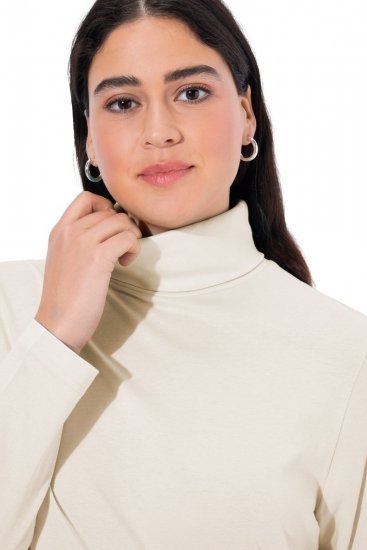 Ulla Popken Basic Long Sleeve Slim Fit Turtleneck Natural - φούτερ/Φούτερ με κουκούλα - Ζεστά Φούτερ, Hoodies & Πλεκτά