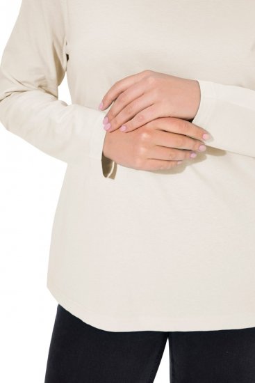 Ulla Popken Basic Long Sleeve Slim Fit Turtleneck Natural - φούτερ/Φούτερ με κουκούλα - Ζεστά Φούτερ, Hoodies & Πλεκτά