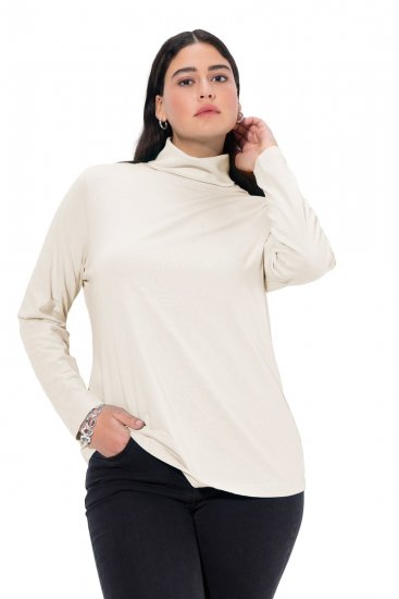 Ulla Popken Basic Long Sleeve Slim Fit Turtleneck Natural - φούτερ/Φούτερ με κουκούλα - Ζεστά Φούτερ, Hoodies & Πλεκτά