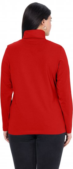 Ulla Popken Basic Long Sleeve Slim Fit Turtleneck Dark Berry - φούτερ/Φούτερ με κουκούλα - 
