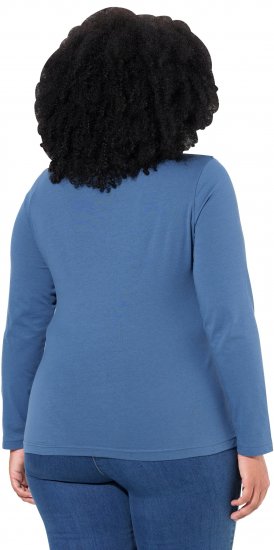 Ulla Popken Basic Long Sleeve Slim Fit Turtleneck Ink Blue - φούτερ/Φούτερ με κουκούλα - 