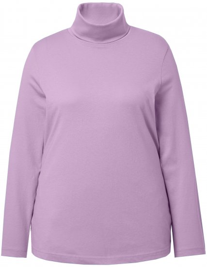 Ulla Popken Basic Long Sleeve Slim Fit Turtleneck Lavender - φούτερ/Φούτερ με κουκούλα - 