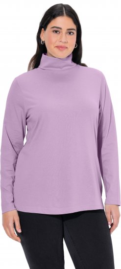 Ulla Popken Basic Long Sleeve Slim Fit Turtleneck Lavender - φούτερ/Φούτερ με κουκούλα - 