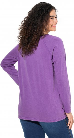 Ulla Popken Dream Rhinestone Lettering Long Sleeve Tee Light Plum - Τυπωμένα T-shirts για γυναίκες - 