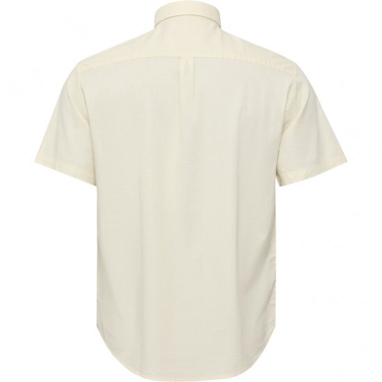North Latitude Shirt Linen Cotton Short Sleeve Off-White - Πουκάμισα - Aνδρικά πουκαμισα μεγαλα μεγάλα μεγέθη