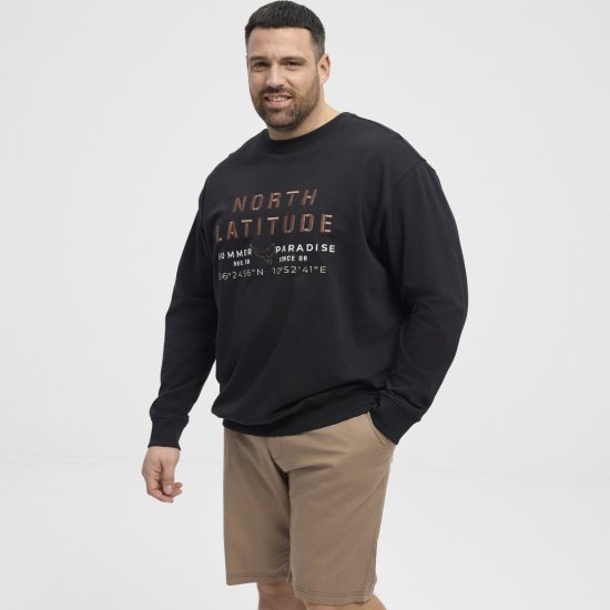 North Latitude Sweatshirt Black TALL - ΑΝΔΡΙΚΑ ΡΟΥΧΑ MT-6XLT - Μεγέθη TALL
