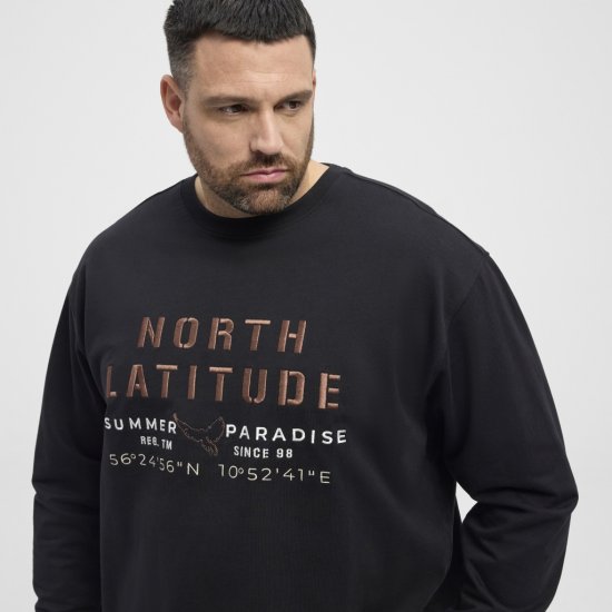North Latitude Sweatshirt Black TALL - ΑΝΔΡΙΚΑ ΡΟΥΧΑ MT-6XLT - Μεγέθη TALL