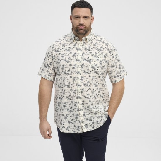 North Latitude Shirt Short Sleeve Off White - Πουκάμισα - Aνδρικά πουκαμισα μεγαλα μεγάλα μεγέθη
