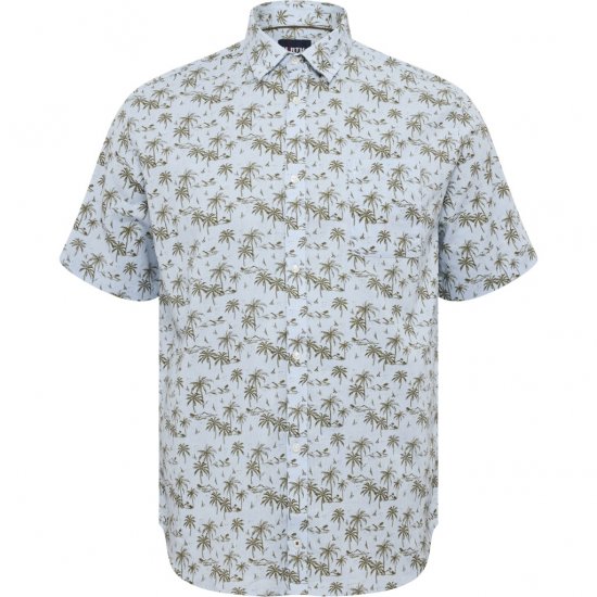 North Latitude Shirt Short Sleeve Light Blue - Πουκάμισα - Aνδρικά πουκαμισα μεγαλα μεγάλα μεγέθη
