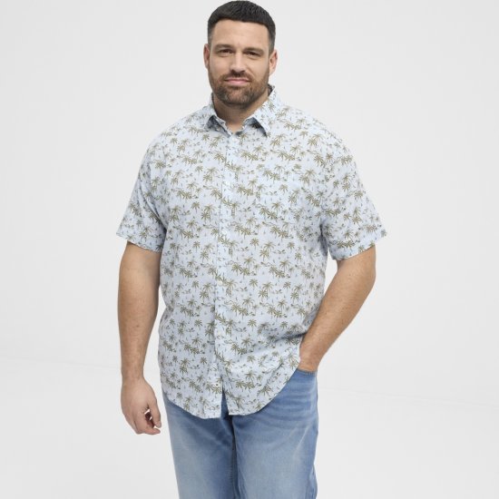 North Latitude Shirt Short Sleeve Light Blue - Πουκάμισα - Aνδρικά πουκαμισα μεγαλα μεγάλα μεγέθη