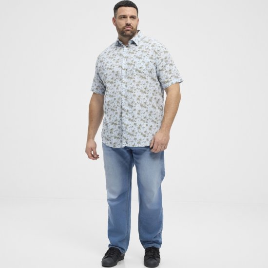North Latitude Shirt Short Sleeve Light Blue - Πουκάμισα - Aνδρικά πουκαμισα μεγαλα μεγάλα μεγέθη