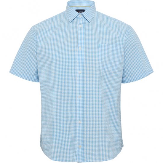 North Latitude Shirt Short Sleeve Turquoise - Πουκάμισα - Aνδρικά πουκαμισα μεγαλα μεγάλα μεγέθη