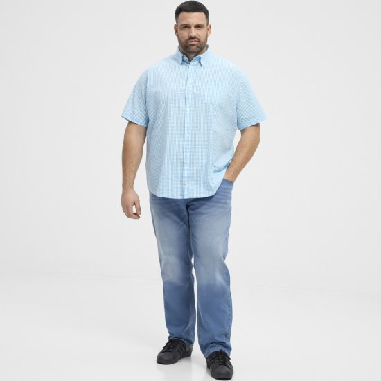 North Latitude Shirt Short Sleeve Turquoise - Πουκάμισα - Aνδρικά πουκαμισα μεγαλα μεγάλα μεγέθη