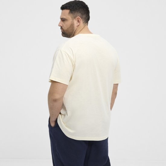 North Latitude T-shirt Printed Short Sleeve Off-White - Μακό μπλουζάκια - Aνδρικά μπλουζεσ μεγάλα μεγέθη