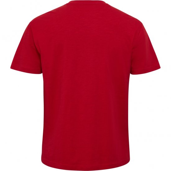 North Latitude T-Shirt Printed Short Sleeve Red - Μακό μπλουζάκια - Aνδρικά μπλουζεσ μεγάλα μεγέθη