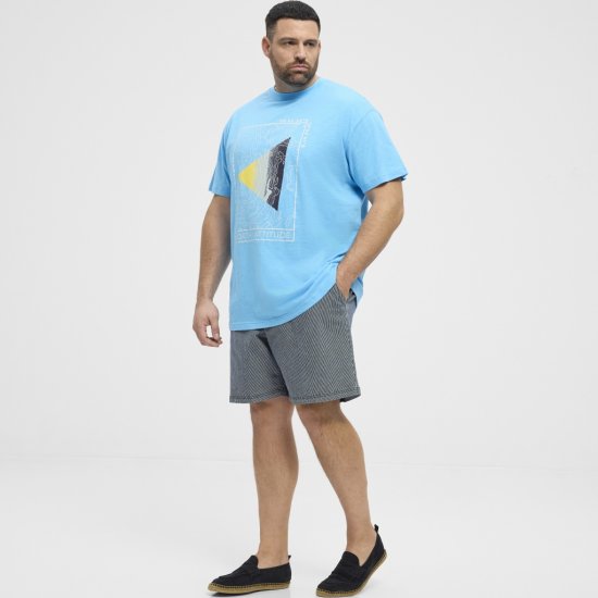 North Latitude T-Shirt Printed Turquoise - Μακό μπλουζάκια - Aνδρικά μπλουζεσ μεγάλα μεγέθη