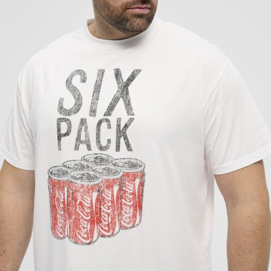 North Latitude T-Shirt Coca-Cola White - Μακό μπλουζάκια - Aνδρικά μπλουζεσ μεγάλα μεγέθη