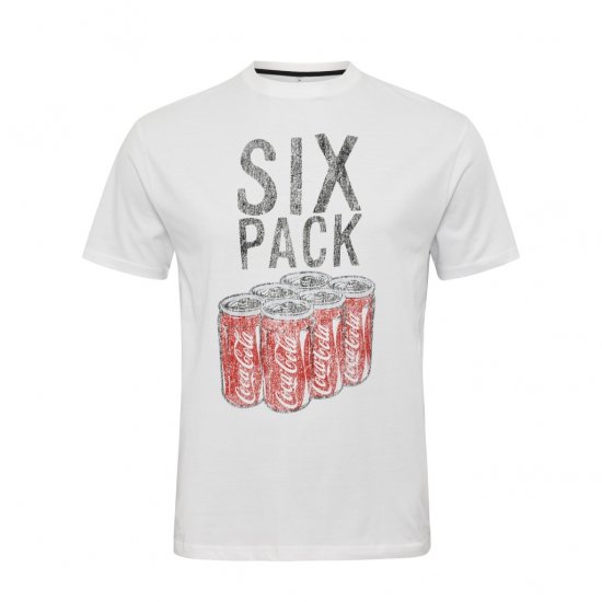North Latitude T-Shirt Coca-Cola White - Μακό μπλουζάκια - Aνδρικά μπλουζεσ μεγάλα μεγέθη