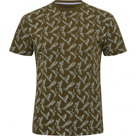 North Latitude T-shirt Allover Printed Green - Μακό μπλουζάκια - Aνδρικά μπλουζεσ μεγάλα μεγέθη