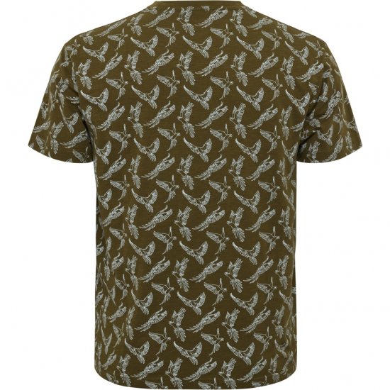 North Latitude T-shirt Allover Printed Green - Μακό μπλουζάκια - Aνδρικά μπλουζεσ μεγάλα μεγέθη
