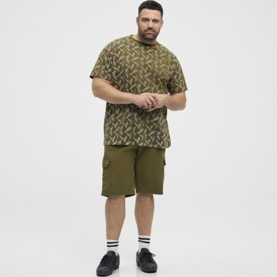 North Latitude T-shirt Allover Printed Green - Μακό μπλουζάκια - Aνδρικά μπλουζεσ μεγάλα μεγέθη