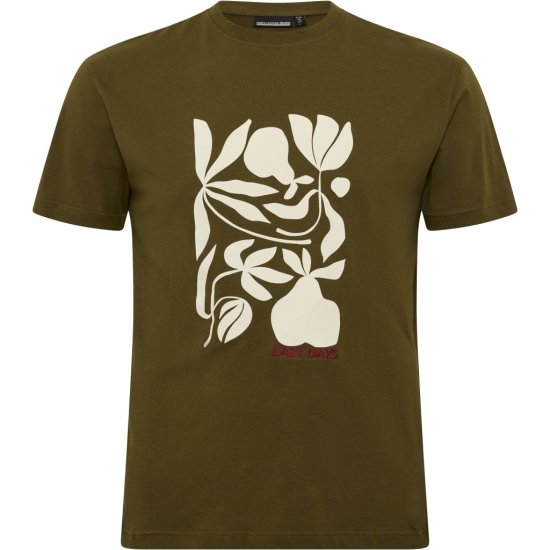 North Latitude T-Shirt Lazy Days Green - Μακό μπλουζάκια - Aνδρικά μπλουζεσ μεγάλα μεγέθη