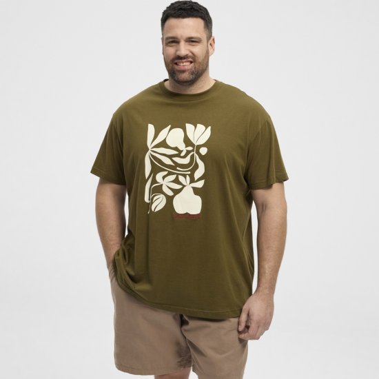 North Latitude T-Shirt Lazy Days Green - Μακό μπλουζάκια - Aνδρικά μπλουζεσ μεγάλα μεγέθη