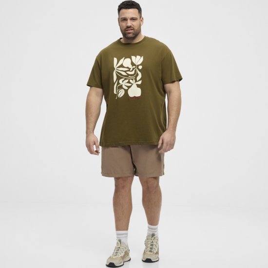 North Latitude T-Shirt Lazy Days Green - Μακό μπλουζάκια - Aνδρικά μπλουζεσ μεγάλα μεγέθη