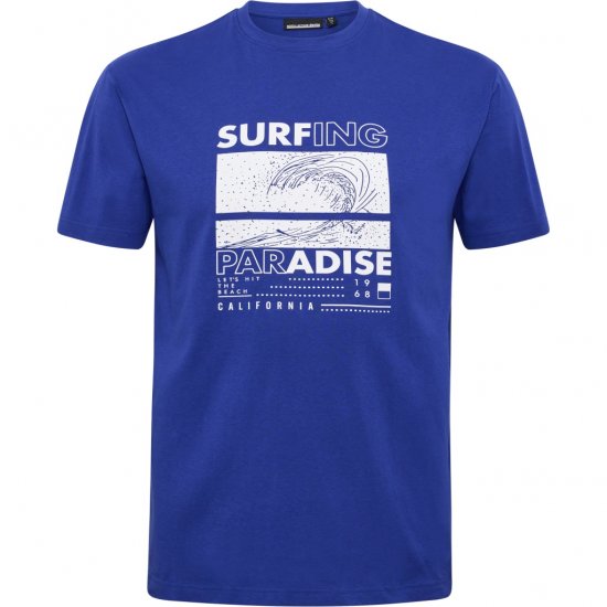 North Latitude T-Shirt Printed Blue - Μακό μπλουζάκια - Aνδρικά μπλουζεσ μεγάλα μεγέθη