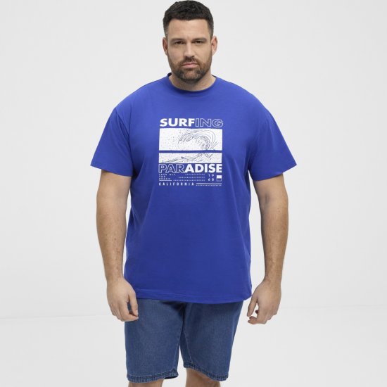 North Latitude T-Shirt Printed Blue - Μακό μπλουζάκια - Aνδρικά μπλουζεσ μεγάλα μεγέθη