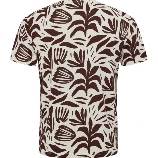 North Latitude T-Shirt Printed Allover Bordeaux - Μακό μπλουζάκια - Aνδρικά μπλουζεσ μεγάλα μεγέθη