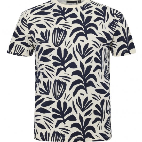 North Latitude T-shirt Allover Printed Navy - Μακό μπλουζάκια - Aνδρικά μπλουζεσ μεγάλα μεγέθη
