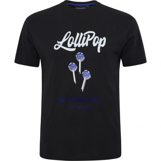North Latitude T-Shirt Lollipop Black - Μακό μπλουζάκια - Aνδρικά μπλουζεσ μεγάλα μεγέθη