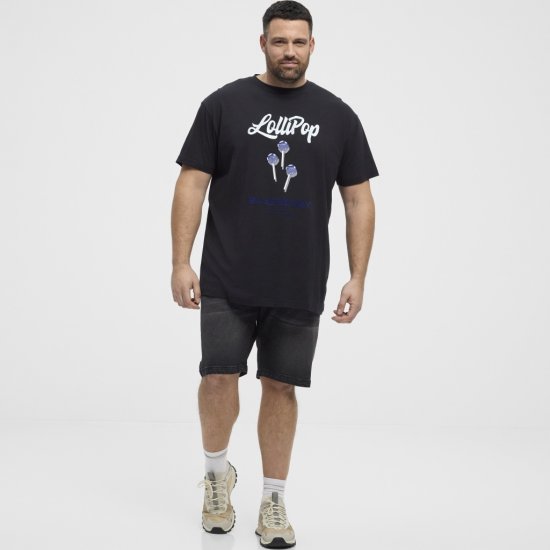 North Latitude T-Shirt Lollipop Black - Μακό μπλουζάκια - Aνδρικά μπλουζεσ μεγάλα μεγέθη
