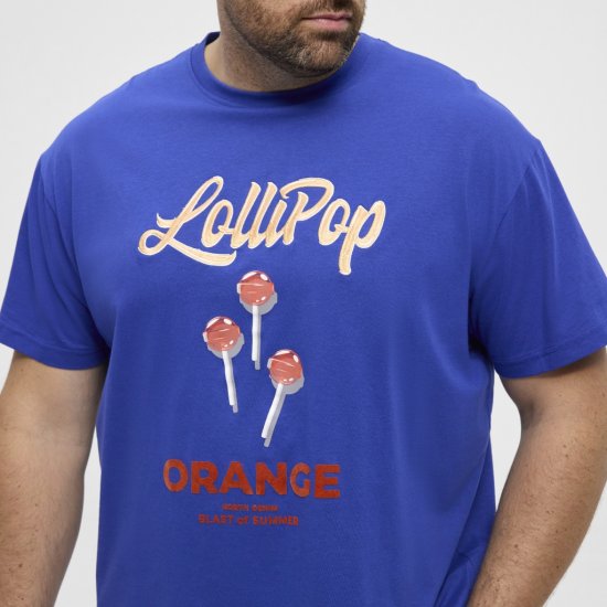 North Latitude T-Shirt Lollipop Blue - Μακό μπλουζάκια - Aνδρικά μπλουζεσ μεγάλα μεγέθη