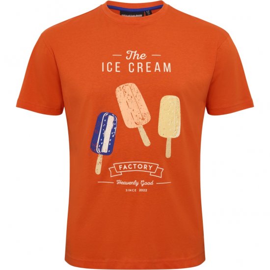 North Latitude T-Shirt Ice Cream Orange - Μακό μπλουζάκια - Aνδρικά μπλουζεσ μεγάλα μεγέθη