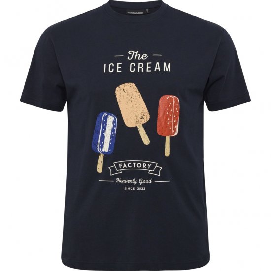 North Latitude T-Shirt Ice Cream Navy - Μακό μπλουζάκια - Aνδρικά μπλουζεσ μεγάλα μεγέθη