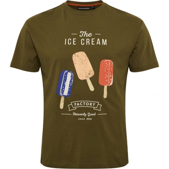 North Latitude T-Shirt Ice Cream Green - Μακό μπλουζάκια - Aνδρικά μπλουζεσ μεγάλα μεγέθη
