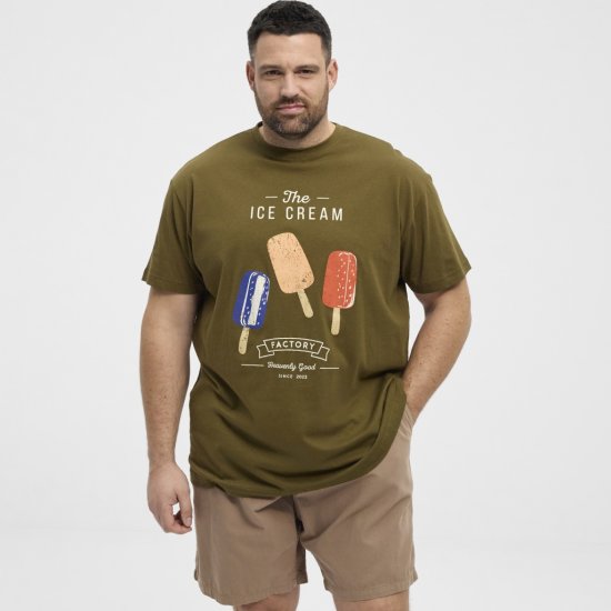 North Latitude T-Shirt Ice Cream Green - Μακό μπλουζάκια - Aνδρικά μπλουζεσ μεγάλα μεγέθη
