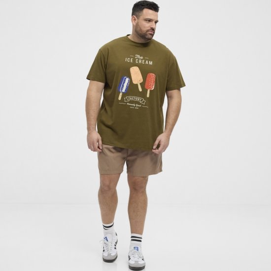 North Latitude T-Shirt Ice Cream Green - Μακό μπλουζάκια - Aνδρικά μπλουζεσ μεγάλα μεγέθη