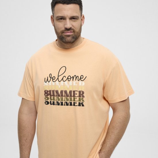 North Latitude T-Shirt Summer Peach - Μακό μπλουζάκια - Aνδρικά μπλουζεσ μεγάλα μεγέθη