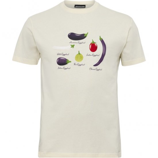 North Latitude T-Shirt Eggplant Off-White - Μακό μπλουζάκια - Aνδρικά μπλουζεσ μεγάλα μεγέθη