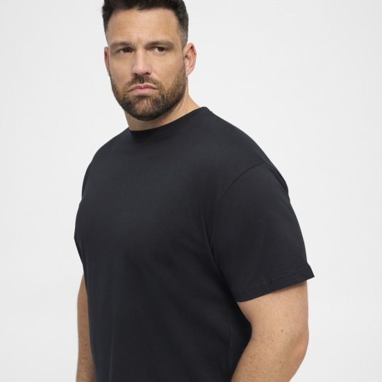 North Latitude T-Shirt 2-Pack Black - Μακό μπλουζάκια - Aνδρικά μπλουζεσ μεγάλα μεγέθη