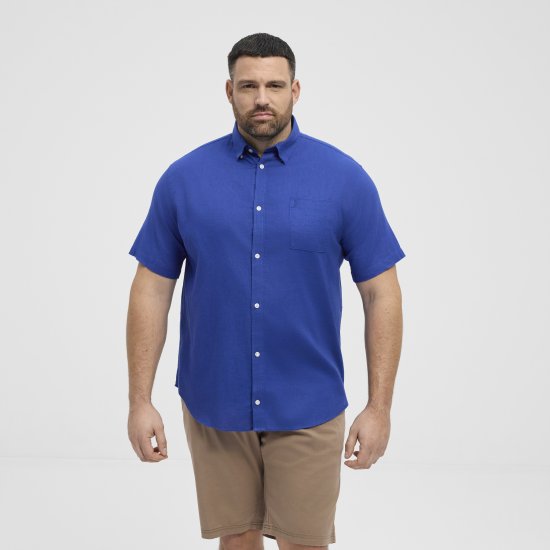 North Latitude Shirt Short Sleeve TALL Blue - ΑΝΔΡΙΚΑ ΡΟΥΧΑ MT-6XLT - Μεγέθη TALL